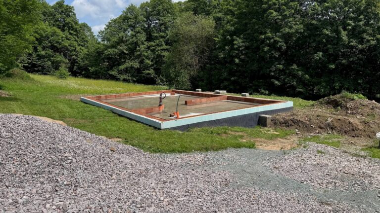 Přehled staveniště základové desky